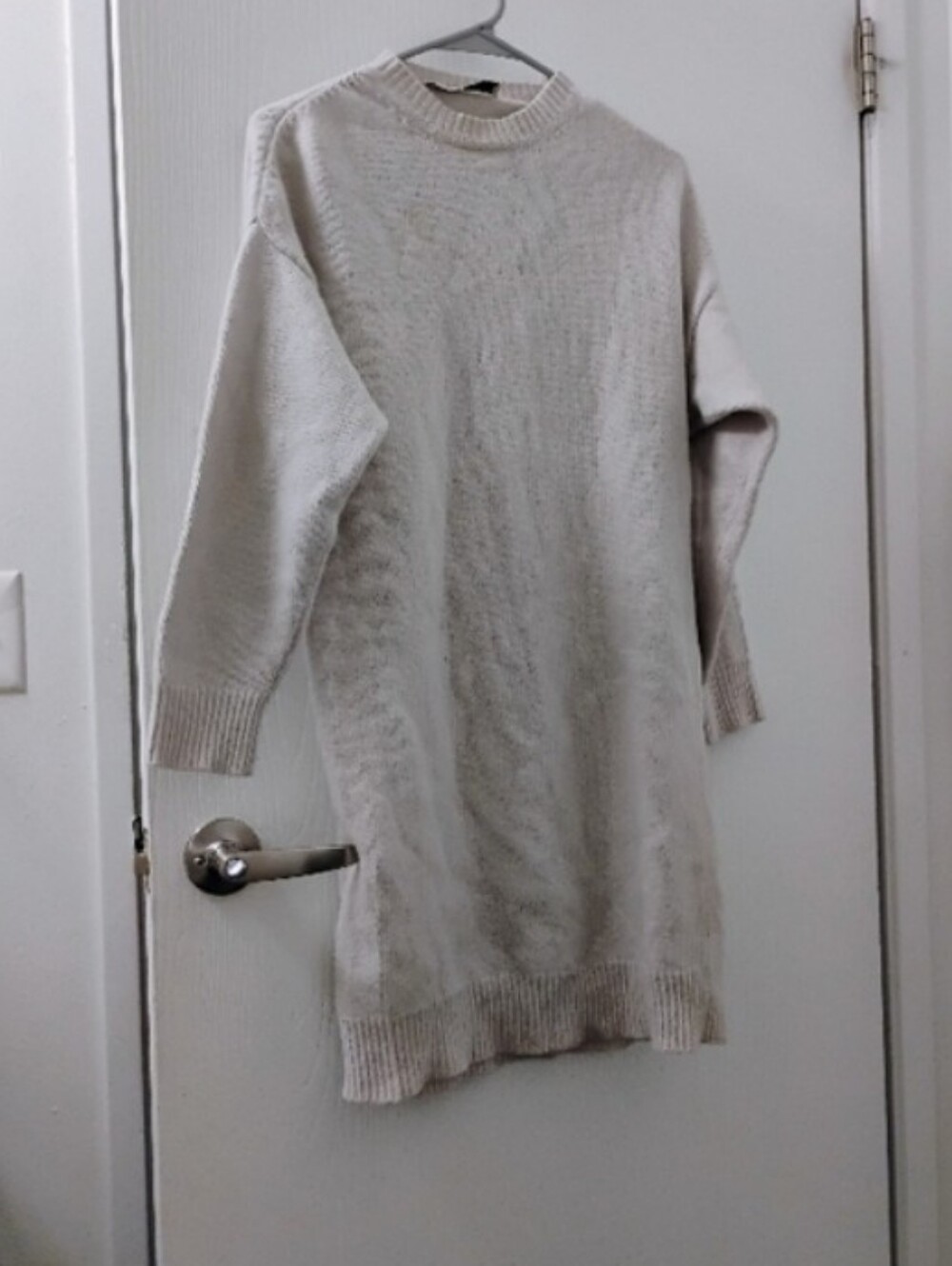 Stella Mccartney Women's Gray Painted Elbow Patch Sweater Dress